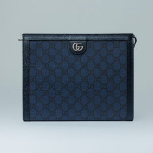GG Ophidia Textured Leather Coated Pouch